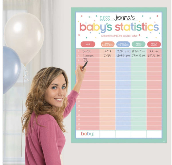BABY SHOWER STATISTICS GAME